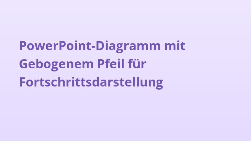 PowerPoint-Diagramm mit Gebogenem Pfeil für Fortschrittsdarstellung