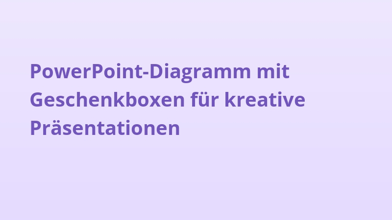 PowerPoint-Diagramm mit Geschenkboxen für kreative Präsentationen