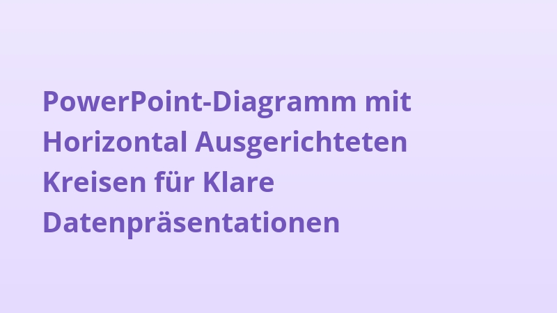 PowerPoint-Diagramm mit Horizontal Ausgerichteten Kreisen für Klare Datenpräsentationen