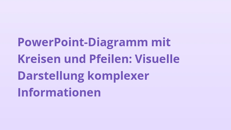 PowerPoint-Diagramm mit Kreisen und Pfeilen: Visuelle Darstellung komplexer Informationen