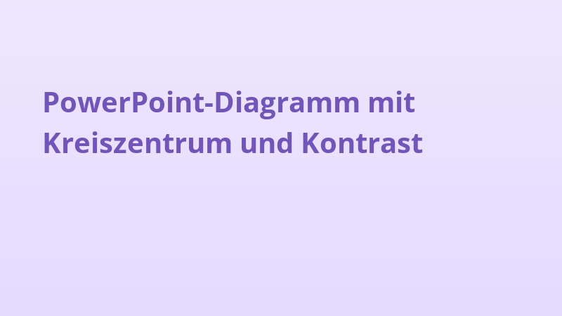 PowerPoint-Diagramm mit Kreiszentrum und Kontrast