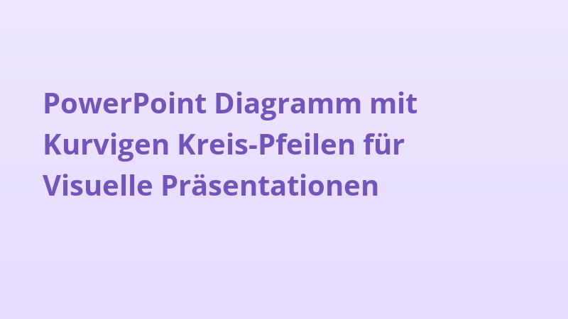 PowerPoint Diagramm mit Kurvigen Kreis-Pfeilen für Visuelle Präsentationen