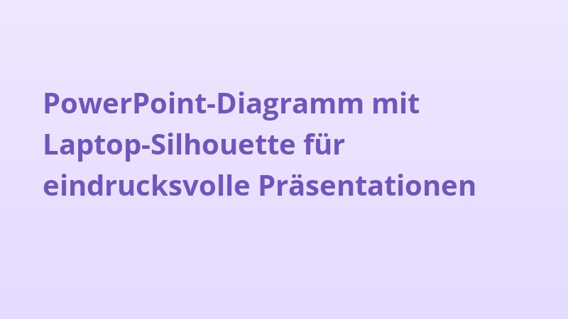 PowerPoint-Diagramm mit Laptop-Silhouette für eindrucksvolle Präsentationen