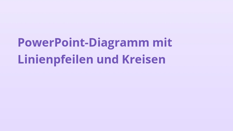 PowerPoint-Diagramm mit Linienpfeilen und Kreisen