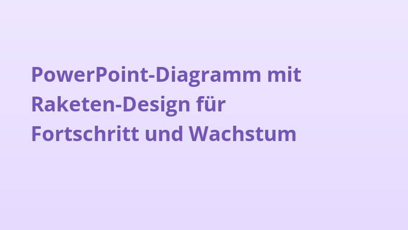 PowerPoint-Diagramm mit Raketen-Design für Fortschritt und Wachstum