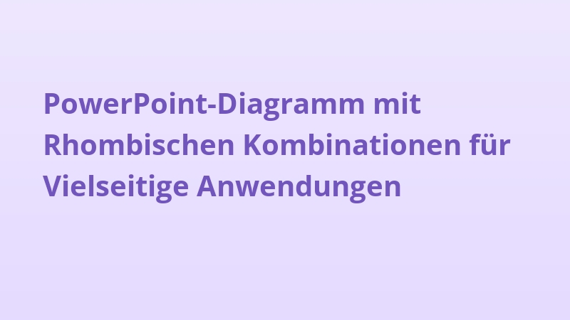 PowerPoint-Diagramm mit Rhombischen Kombinationen für Vielseitige Anwendungen