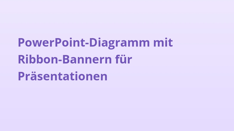 PowerPoint-Diagramm mit Ribbon-Bannern für Präsentationen
