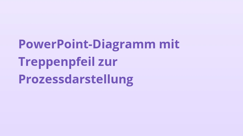 PowerPoint-Diagramm mit Treppenpfeil zur Prozessdarstellung