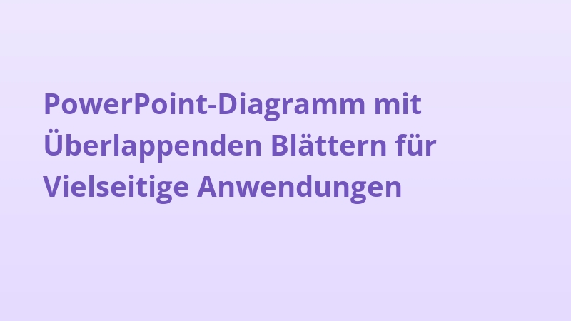 PowerPoint-Diagramm mit Überlappenden Blättern für Vielseitige Anwendungen