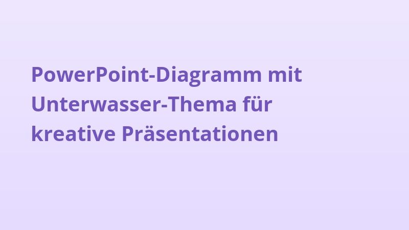 PowerPoint-Diagramm mit Unterwasser-Thema für kreative Präsentationen