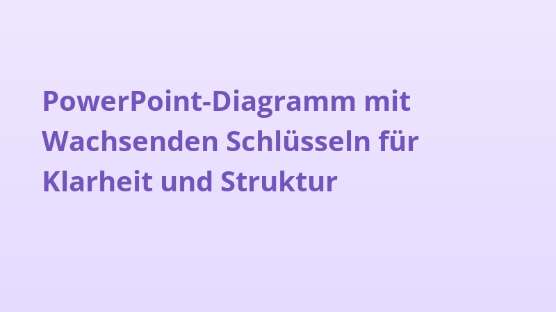 PowerPoint-Diagramm mit Wachsenden Schlüsseln für Klarheit und Struktur