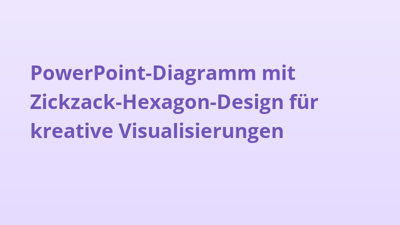 PowerPoint-Diagramm mit Zickzack-Hexagon-Design für kreative Visualisierungen