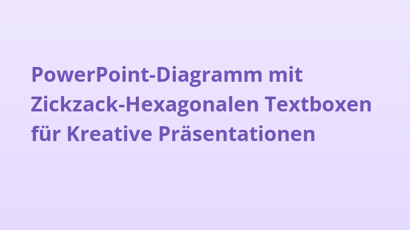 PowerPoint-Diagramm mit Zickzack-Hexagonalen Textboxen für Kreative Präsentationen