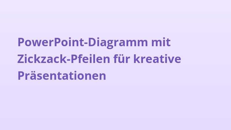 PowerPoint-Diagramm mit Zickzack-Pfeilen für kreative Präsentationen