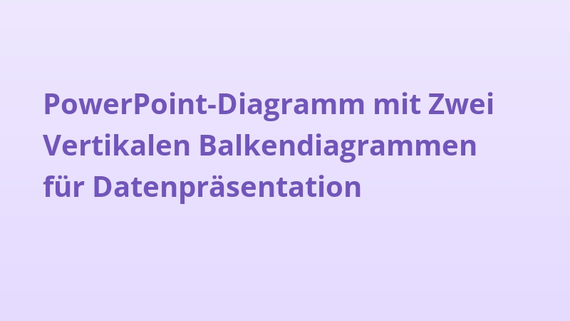 PowerPoint-Diagramm mit Zwei Vertikalen Balkendiagrammen für Datenpräsentation