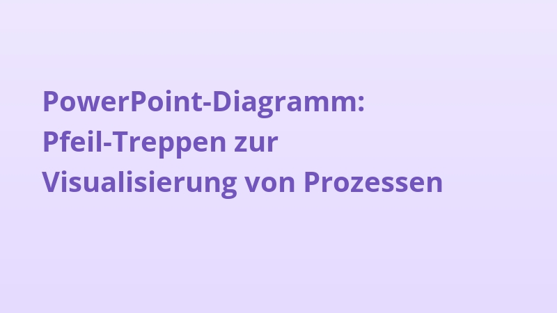 PowerPoint-Diagramm: Pfeil-Treppen zur Visualisierung von Prozessen