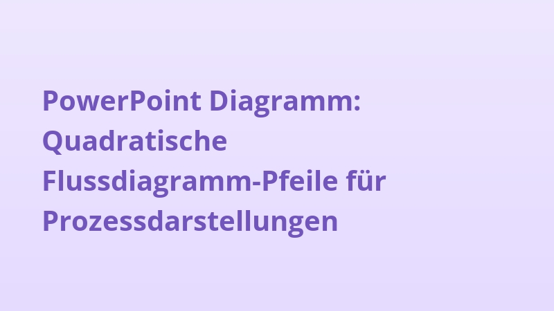 PowerPoint Diagramm: Quadratische Flussdiagramm-Pfeile für Prozessdarstellungen