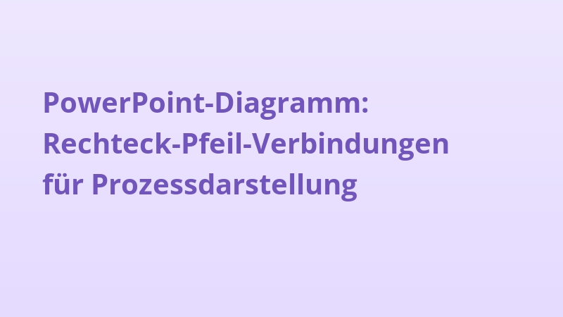 PowerPoint-Diagramm: Rechteck-Pfeil-Verbindungen für Prozessdarstellung