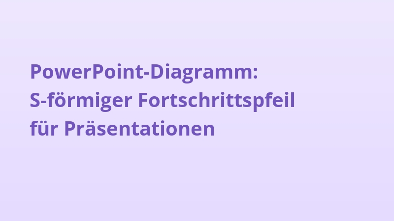 PowerPoint-Diagramm: S-förmiger Fortschrittspfeil für Präsentationen