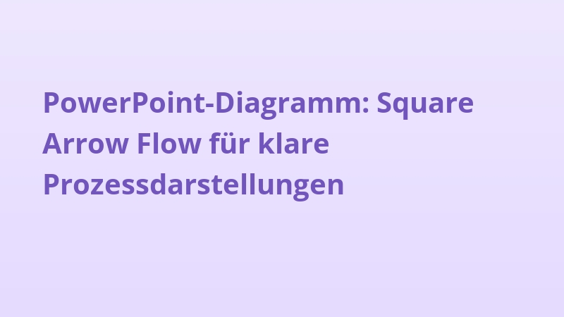 PowerPoint-Diagramm: Square Arrow Flow für klare Prozessdarstellungen