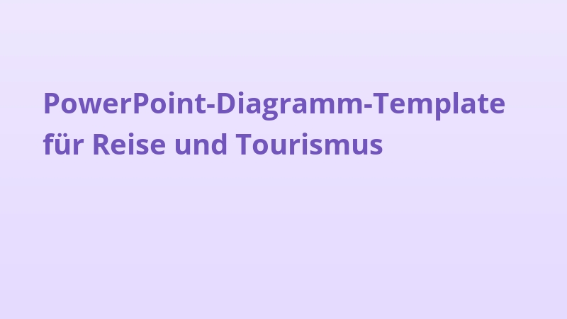 PowerPoint-Diagramm-Template für Reise und Tourismus