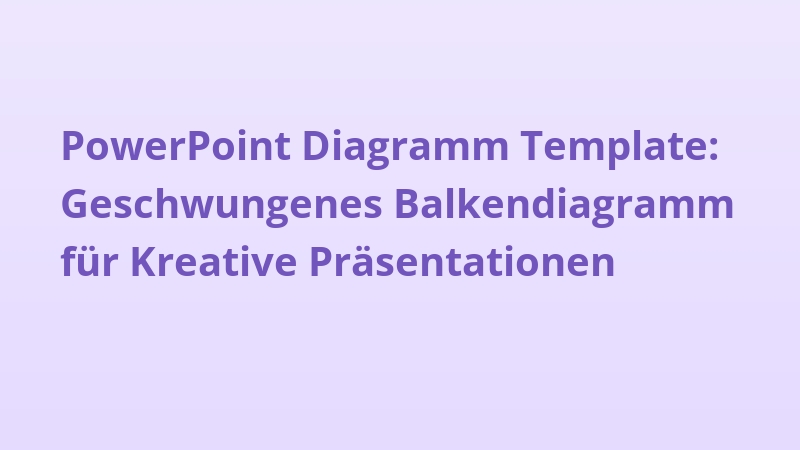 PowerPoint Diagramm Template: Geschwungenes Balkendiagramm für Kreative Präsentationen