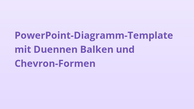 PowerPoint-Diagramm-Template mit Duennen Balken und Chevron-Formen