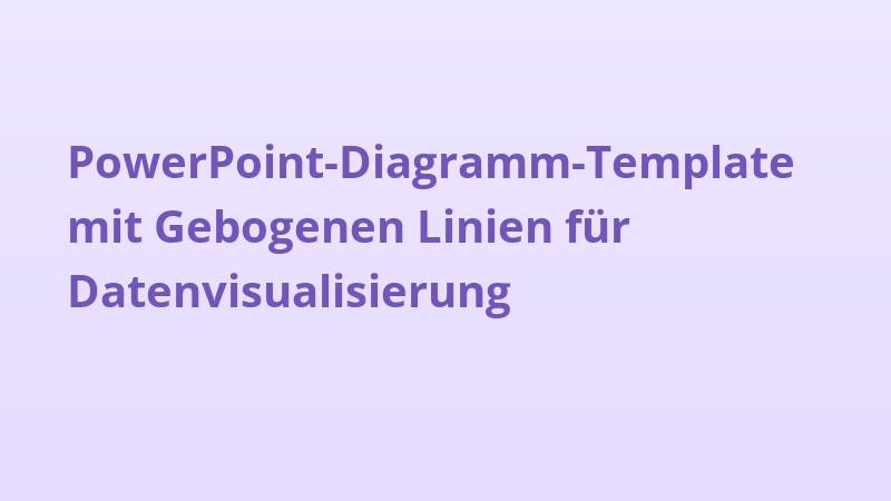 PowerPoint-Diagramm-Template mit Gebogenen Linien für Datenvisualisierung