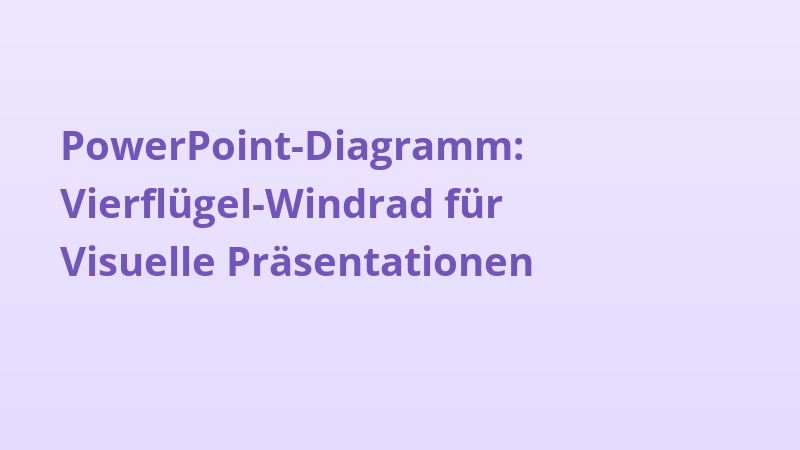 PowerPoint-Diagramm: Vierflügel-Windrad für Visuelle Präsentationen