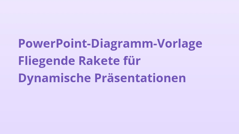 PowerPoint-Diagramm-Vorlage Fliegende Rakete für Dynamische Präsentationen