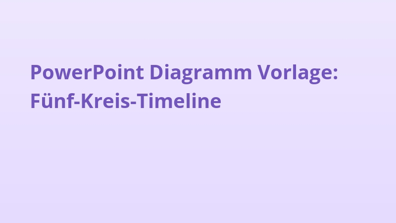PowerPoint Diagramm Vorlage: Fünf-Kreis-Timeline