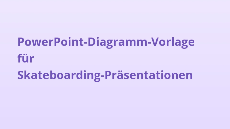 PowerPoint-Diagramm-Vorlage für Skateboarding-Präsentationen