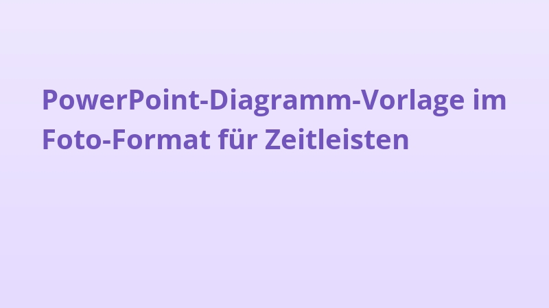 PowerPoint-Diagramm-Vorlage im Foto-Format für Zeitleisten