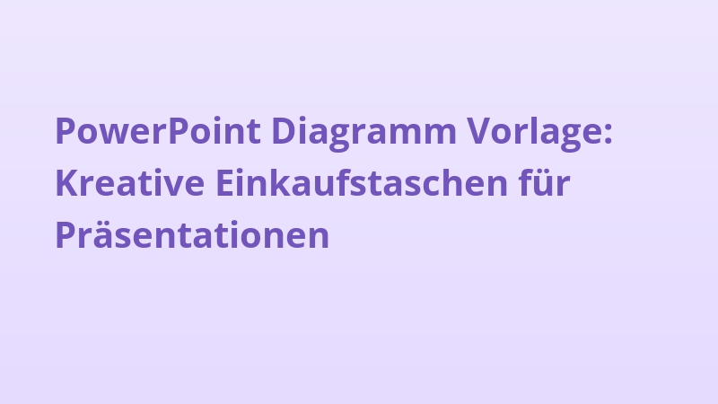 PowerPoint Diagramm Vorlage: Kreative Einkaufstaschen für Präsentationen