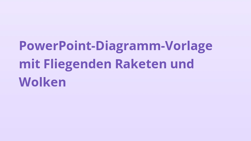 PowerPoint-Diagramm-Vorlage mit Fliegenden Raketen und Wolken
