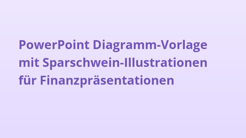 PowerPoint Diagramm-Vorlage mit Sparschwein-Illustrationen für Finanzpräsentationen