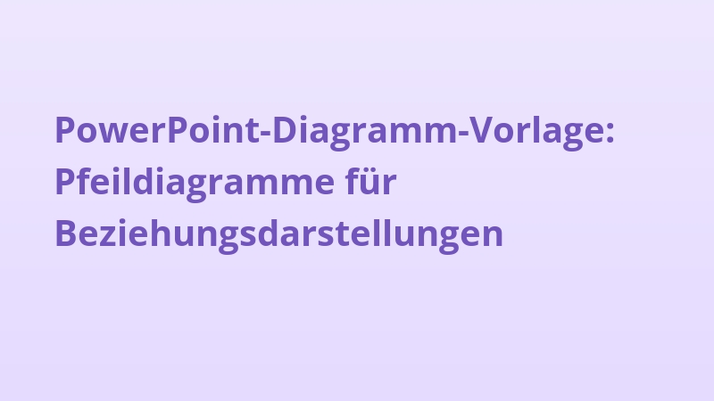 PowerPoint-Diagramm-Vorlage: Pfeildiagramme für Beziehungsdarstellungen