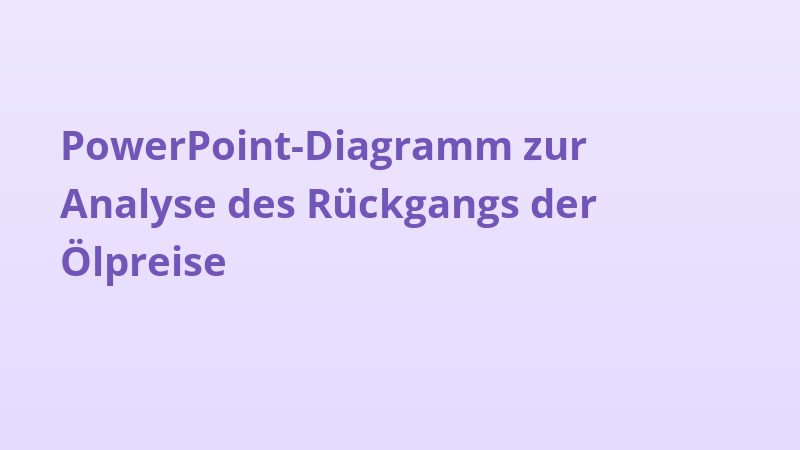 PowerPoint-Diagramm zur Analyse des Rückgangs der Ölpreise