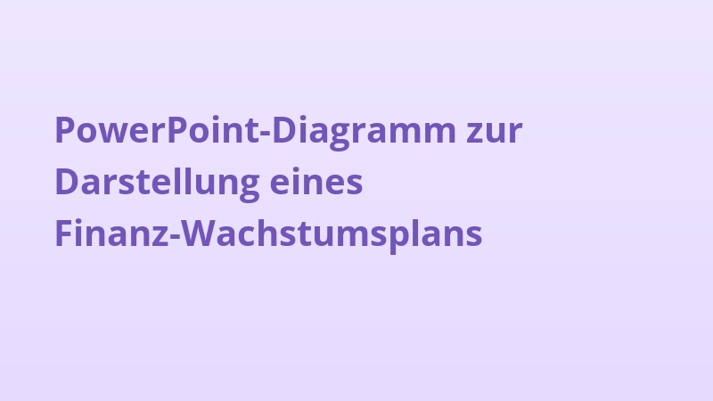 PowerPoint-Diagramm zur Darstellung eines Finanz-Wachstumsplans