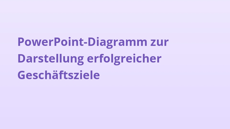 PowerPoint-Diagramm zur Darstellung erfolgreicher Geschäftsziele