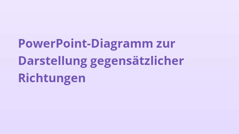PowerPoint-Diagramm zur Darstellung gegensätzlicher Richtungen