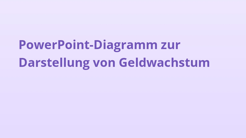 PowerPoint-Diagramm zur Darstellung von Geldwachstum