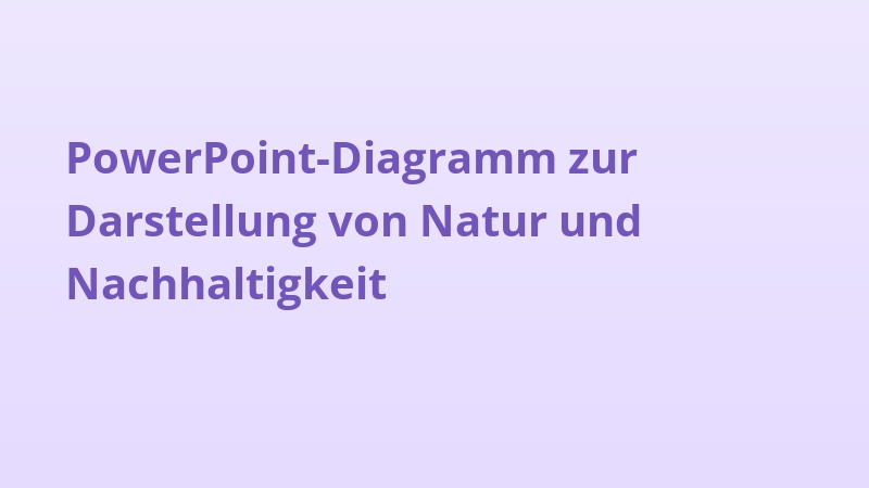 PowerPoint-Diagramm zur Darstellung von Natur und Nachhaltigkeit