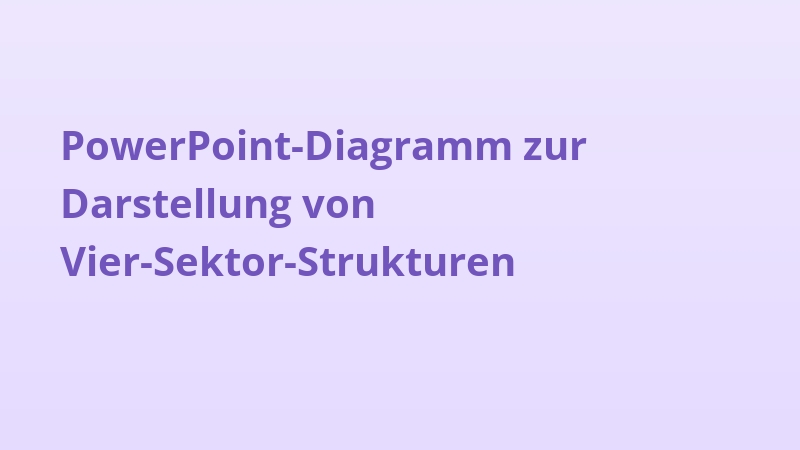 PowerPoint-Diagramm zur Darstellung von Vier-Sektor-Strukturen