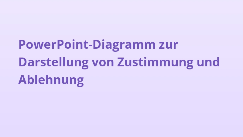PowerPoint-Diagramm zur Darstellung von Zustimmung und Ablehnung