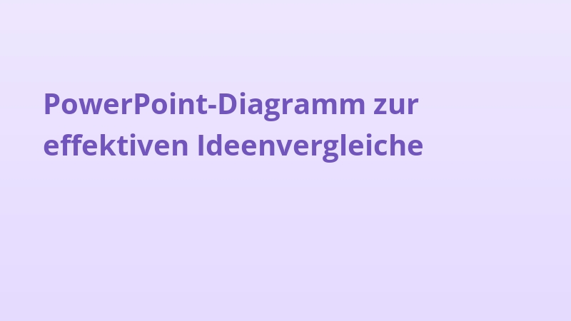 PowerPoint-Diagramm zur effektiven Ideenvergleiche