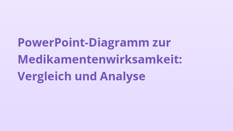 PowerPoint-Diagramm zur Medikamentenwirksamkeit: Vergleich und Analyse