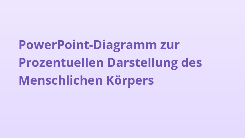 PowerPoint-Diagramm zur Prozentuellen Darstellung des Menschlichen Körpers
