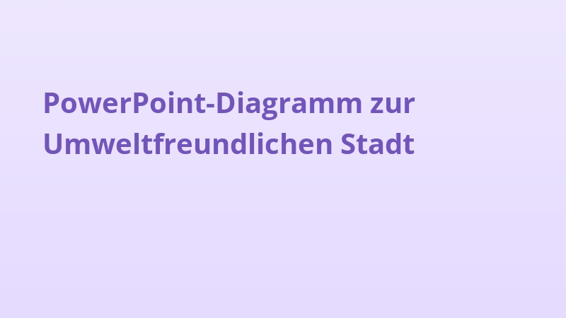 PowerPoint-Diagramm zur Umweltfreundlichen Stadt