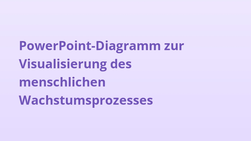 PowerPoint-Diagramm zur Visualisierung des menschlichen Wachstumsprozesses
